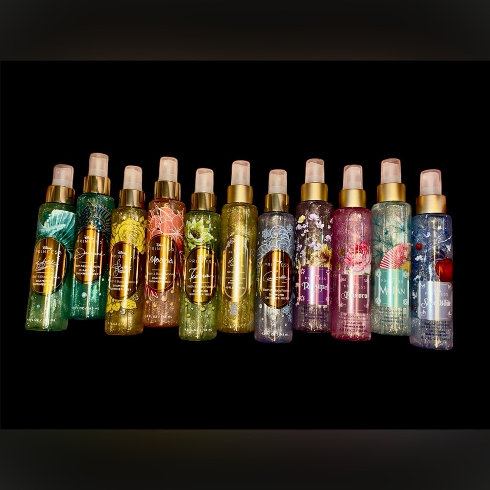 Bath & Body Works Disney Princess Collection Diamond Shimmer Mist - Full 11 Set